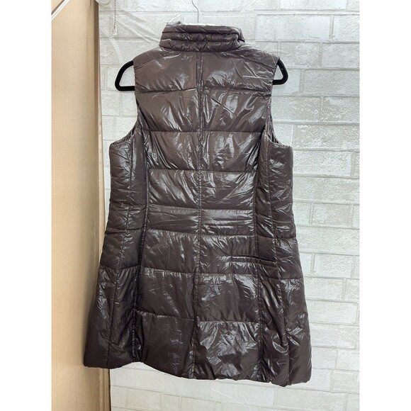 Long Quilted Vest in Charcoal - Picture 4 of 5